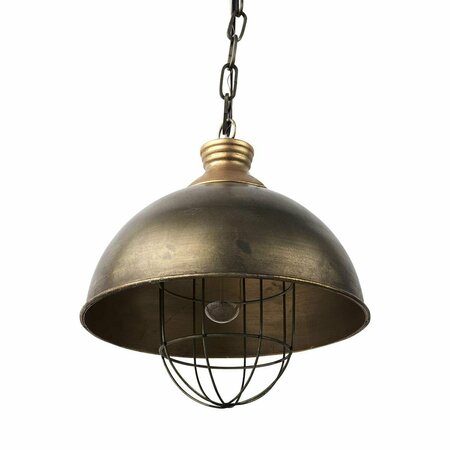 ESTALLAR 13.5 x 13 x 13 in. Distressed Bronze Metal Dome Hanging Light ES3663815